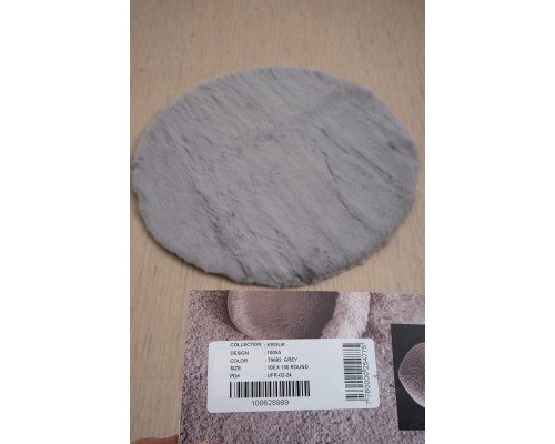 Raschel carpet Ковер турецкий Krolik круг 1000A T9082_GREY Raschel carpet Ковер турецкий Krolik круг 1000A T9082_GREY