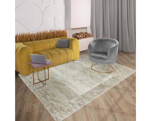 Ковер Турецкий ULUBEY IPLIK / BEHRAM SANTOS дизайн C999ARC CREAM-CREAM