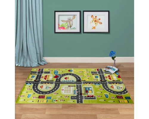 Ковер Турецкий AHENKLI PLAY RUGS дизайн D591A GREEN-CREAM