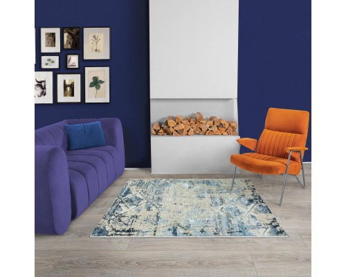 Ковер Турецкий ULUBEY IPLIK / BEHRAM ADARA дизайн T1876LL CREAM-BLUE