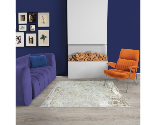 Ковер Турецкий ULUBEY IPLIK / BEHRAM ADARA дизайн T1873LL CREAM-CREAM