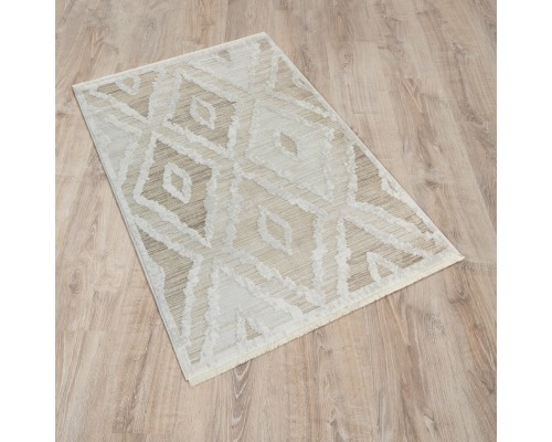 Ковер Турецкий OZKAPLAN KARPET OLBIA дизайн B0816A WHITE-L.BEIGE