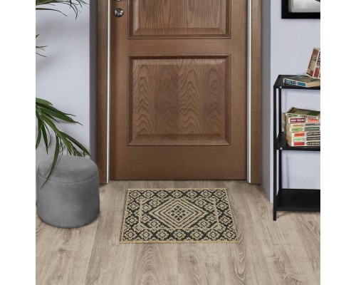 Ковер Турецкий Canan PAROS дизайн 6610A BLACK-CREAM