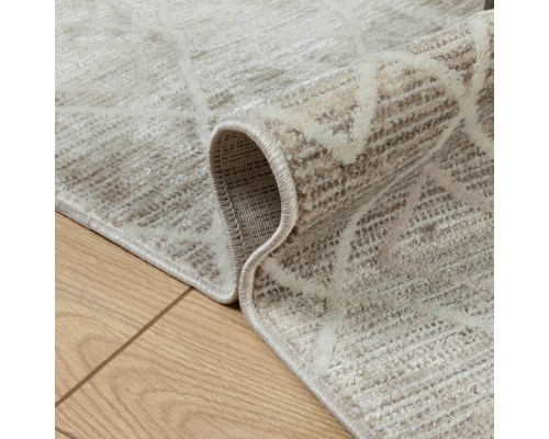 Ковер Турецкий OZKAPLAN KARPET OLBIA дизайн B0648A WHITE-L.BEIGE
