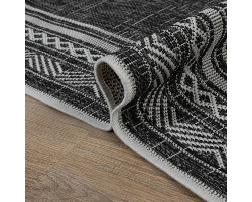 Ковер Турецкий Grand GARDEN SISAL дизайн E4176 BLACK-CREAM