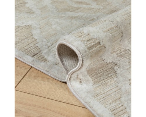 Ковер Турецкий OZKAPLAN KARPET OLBIA дизайн B0816A WHITE-L.BEIGE