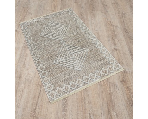 Ковер Турецкий OZKAPLAN KARPET OLBIA дизайн B0800A BEIGE-WHITE
