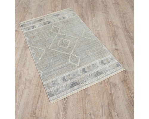 Ковер Турецкий OZKAPLAN KARPET OLBIA дизайн B0803A GREY-L.BEIGE