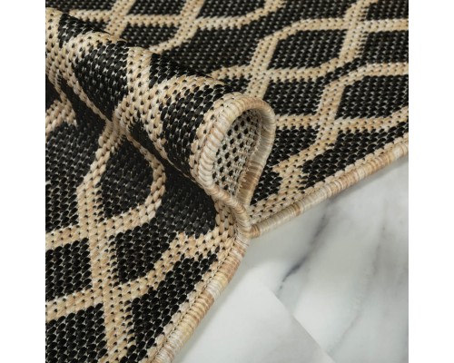 Ковер Турецкий Canan PAROS дизайн A956A BLACK-CREAM