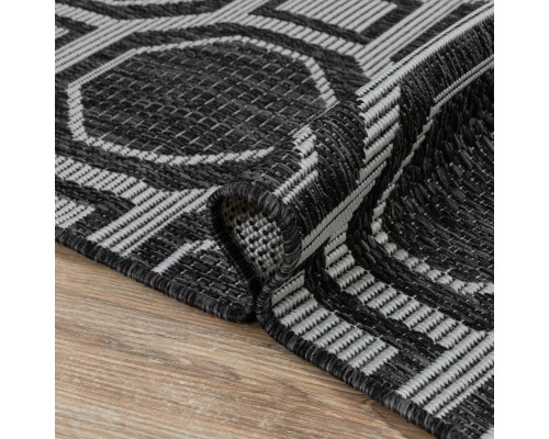 Ковер Турецкий Grand GARDEN SISAL дизайн E4181 BLACK-CREAM