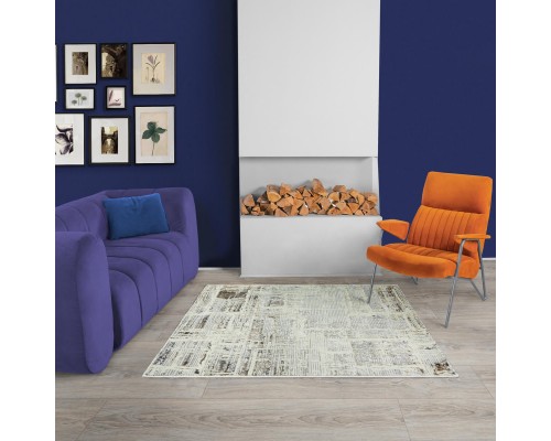 Ковер Турецкий ULUBEY IPLIK / BEHRAM ADARA дизайн T1888LL CREAM-VIZON