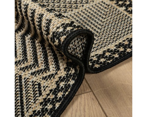 Ковер Турецкий Canan PAROS дизайн A946A BLACK-CREAM