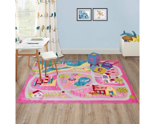 Ковер Турецкий AHENKLI PLAY RUGS дизайн D781A PINK-CREAM