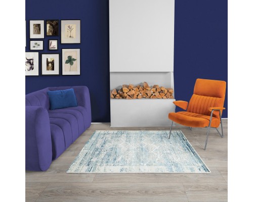 Ковер Турецкий ULUBEY IPLIK / BEHRAM ADARA дизайн T2224LL CREAM-BLUE