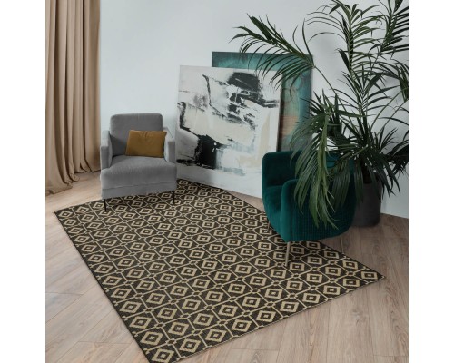 Ковер Турецкий Canan PAROS дизайн A981A BLACK-CREAM