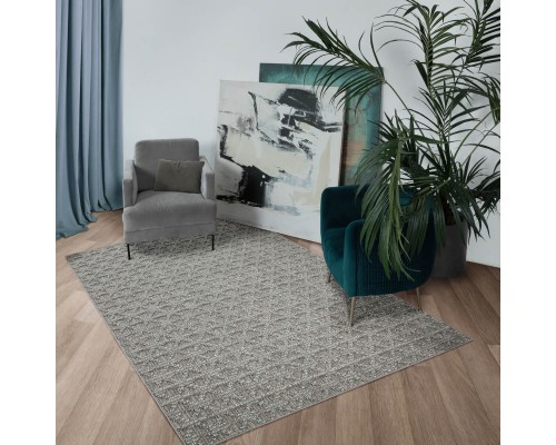 Ковер Турецкий OZKAPLAN KARPET GELA дизайн 0D005A BLUE-L.GREY