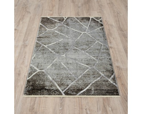 Ковер Турецкий OZKAPLAN KARPET OLBIA дизайн B0607B WHITE-ANTHRACITE