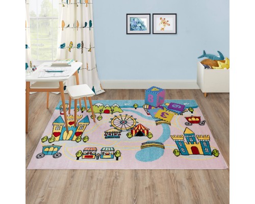 Ковер Турецкий AHENKLI PLAY RUGS дизайн D579A L.PINK-L.PINK