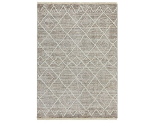 Ковер Турецкий OZKAPLAN KARPET OLBIA дизайн B0648A WHITE-L.BEIGE