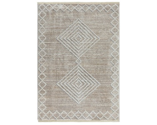 Ковер Турецкий OZKAPLAN KARPET OLBIA дизайн B0800A BEIGE-WHITE
