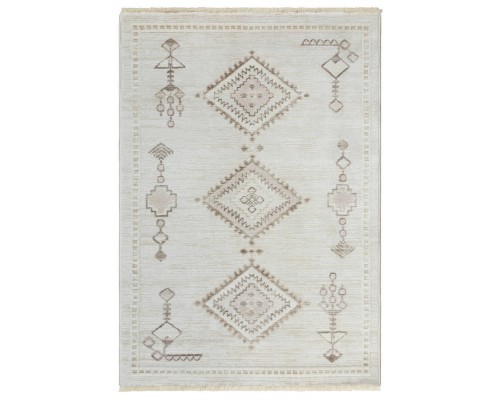 Ковер Турецкий OZKAPLAN KARPET OLBIA дизайн B0805A L.BEIGE-WHITE