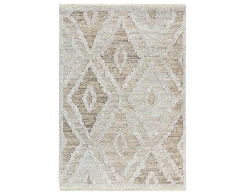Ковер Турецкий OZKAPLAN KARPET OLBIA дизайн B0816A WHITE-L.BEIGE