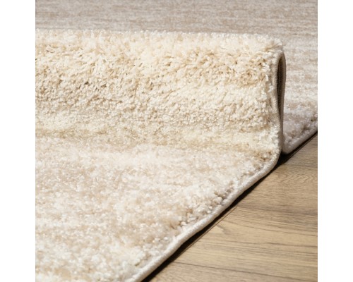 Ковер серо-бежевый с длинным ворсом 30 мм  Фьюжн 42315-48233 мягкий пушистый