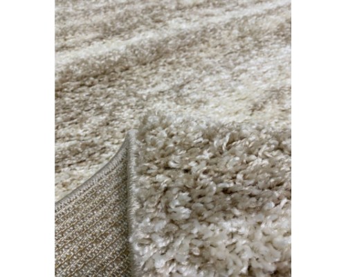 Ковер серо-бежевый с длинным ворсом 30 мм  Фьюжн 42315-48233 мягкий пушистый