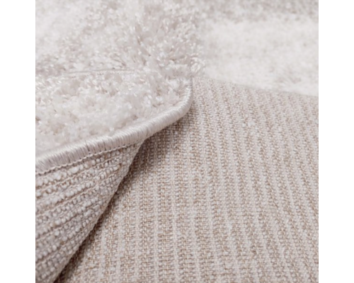 Ковер серо-бежевый с длинным ворсом 30 мм  Фьюжн 42315-48233 мягкий пушистый