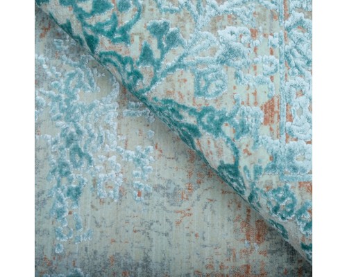 Ковер Турецкий Art Deco дизайн 3041B цвет CREAM / JADE_TURQUOISE