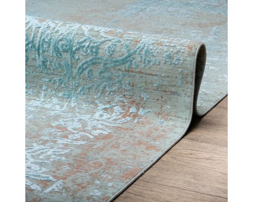 Ковер Турецкий Art Deco дизайн 3041B цвет CREAM / JADE_TURQUOISE