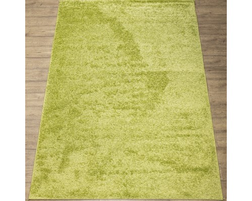 Ковер зеленый с длинным ворсом 30 мм Фьюжн 42811-49022 мягкий пушистый