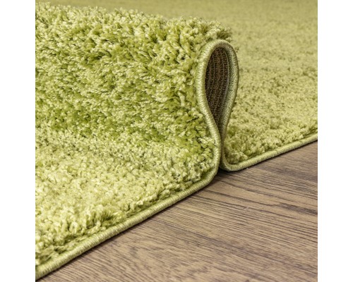 Ковер зеленый с длинным ворсом 30 мм Фьюжн 42811-49022 мягкий пушистый