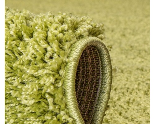 Ковер зеленый с длинным ворсом 30 мм Фьюжн 42811-49022 мягкий пушистый