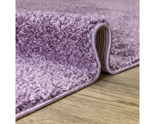 Ковер розовый с длинным ворсом 30 мм Фьюжн 42809-49022 мягкий пушистый