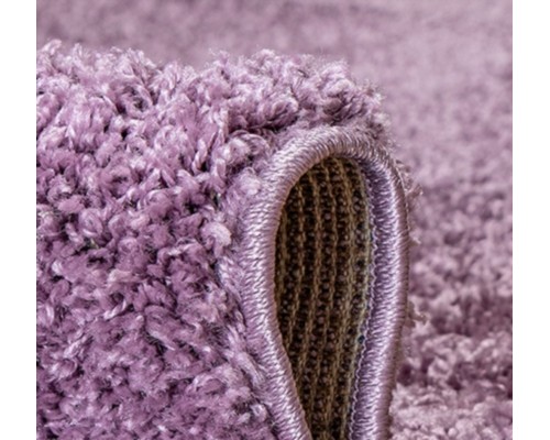 Ковер розовый с длинным ворсом 30 мм Фьюжн 42809-49022 мягкий пушистый
