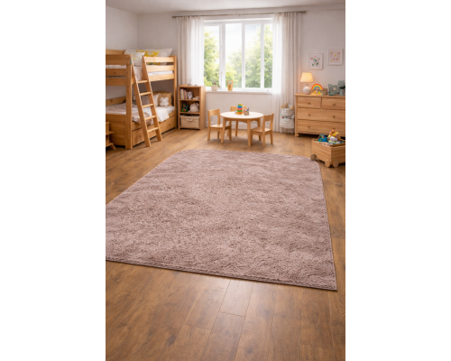 Ковер коричневый с длинным ворсом 30 мм Фьюжн 42810-49022 мягкий пушистый