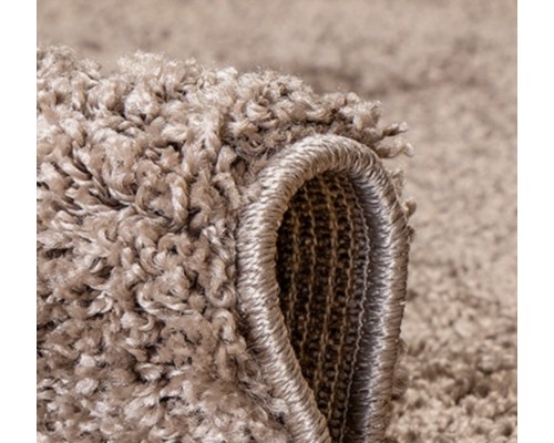 Ковер коричневый с длинным ворсом 30 мм Фьюжн 42810-49022 мягкий пушистый