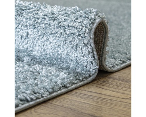 Ковер бирюзовый с длинным ворсом 30 мм Фьюжн 42808-49022 мягкий пушистый