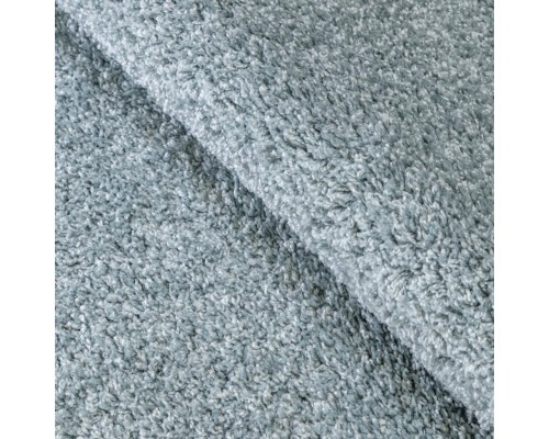 Ковер бирюзовый с длинным ворсом 30 мм Фьюжн 42808-49022 мягкий пушистый