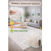 Ковер белый с длинным ворсом 30 мм Фьюжн 42300-48222 мягкий пушистый