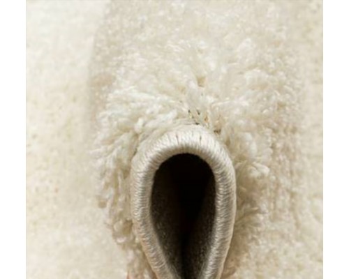 Ковер белый с длинным ворсом 30 мм Фьюжн 42300-48222 мягкий пушистый