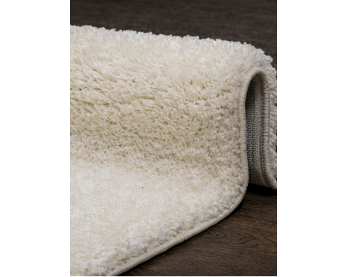 Ковер белый с длинным ворсом 30 мм Фьюжн 42300-48222 мягкий пушистый