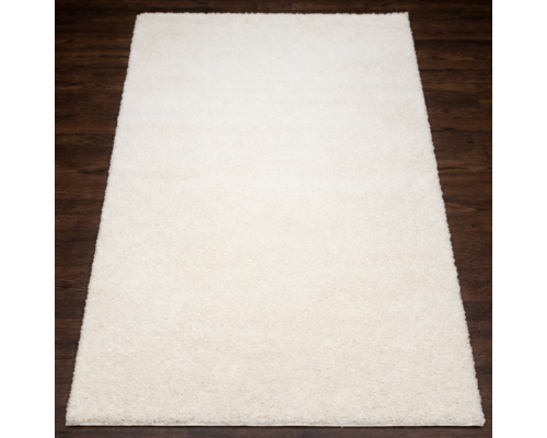 Ковер белый с длинным ворсом 30 мм Фьюжн 42300-48222 мягкий пушистый
