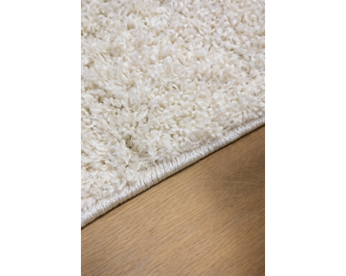 Ковер белый с длинным ворсом 30 мм Фьюжн 42300-48222 мягкий пушистый
