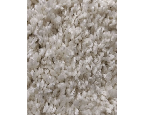 Ковер белый с длинным ворсом 30 мм Фьюжн 42300-48222 мягкий пушистый