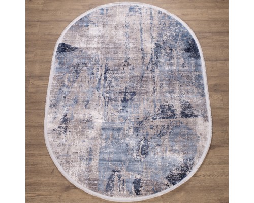 Ковер Турецкий Doku дизайн B173E цвет COKME_DGRAY / L_BLUE Овал