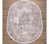 Ковер Турецкий Doku дизайн B172D цвет COKME_DGRAY / OBEIGE Овал