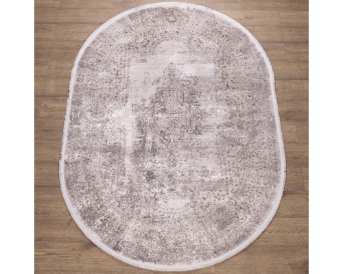 Ковер Турецкий Doku дизайн B172D цвет COKME_DGRAY / OBEIGE Овал