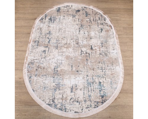 Ковер Турецкий Ascona дизайн 1075B цвет ACIK MAVI FLOS / ACIK MAVI FLOS Овал